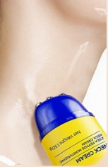 Apply cream on the neck